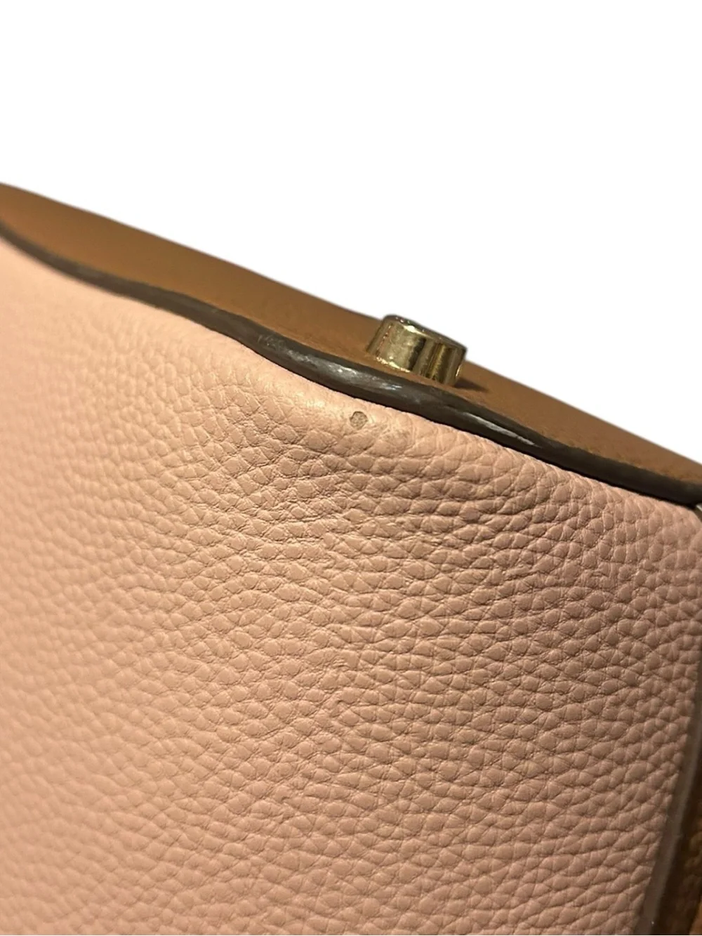 EUC Anne Klein Blush Pink Pebbled Leather Satchel with Matching Wallet